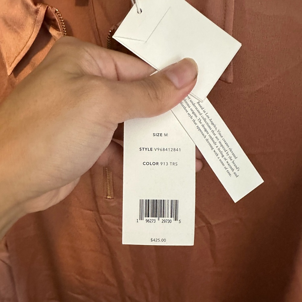 Vince Long sleeve 100% Silk Blouse - Picture 5 of 10